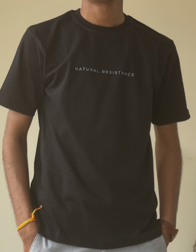 Black cotton t-shirt NR